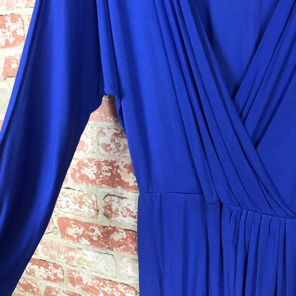 Haute Hippie Dolman Sleeve Rouche Wrap Neck Dress - Picture 5 of 8